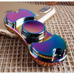Special Aluminum Metal Fidget Spinner Stress Reducer Toy for ADHD and Autism Adult, Child (Rainbow)